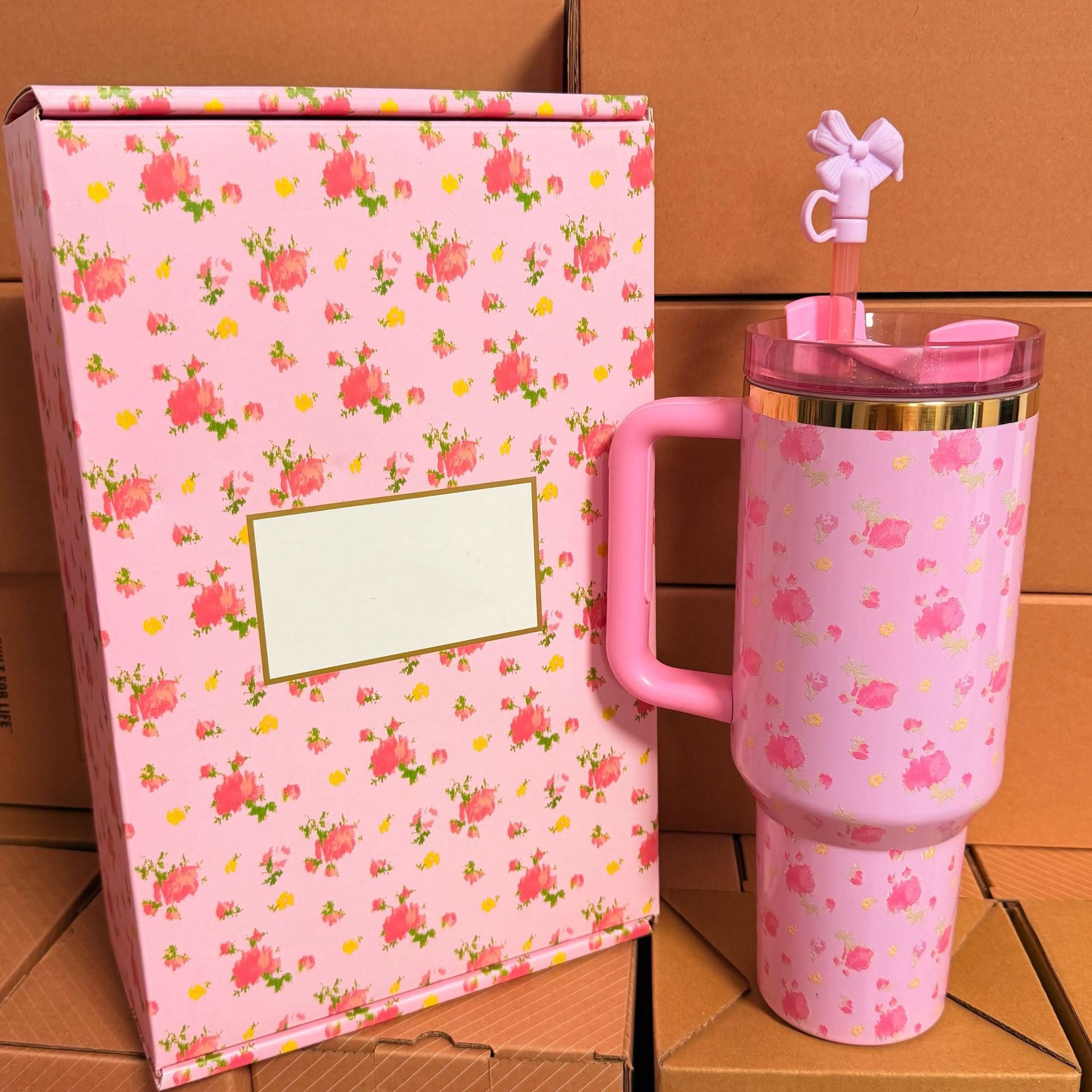 Double Wall Stainless Steel Tumbler with Handle