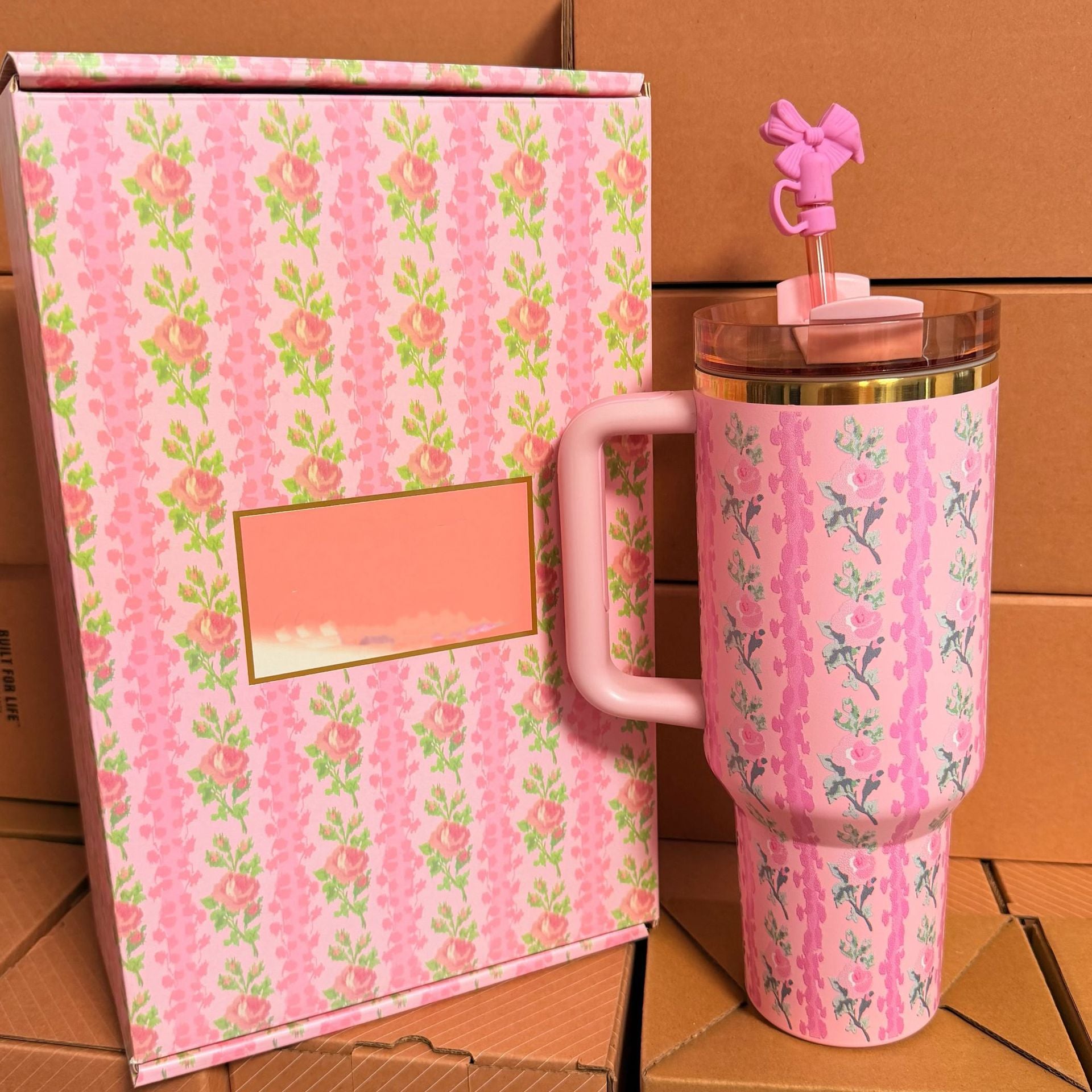 Double Wall Stainless Steel Tumbler with Handle