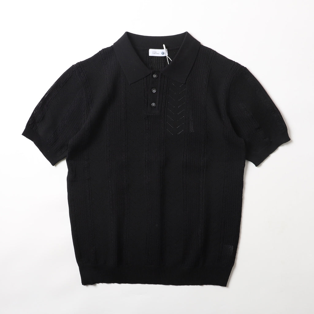 Lyocell Linen Knit Polo Shirt