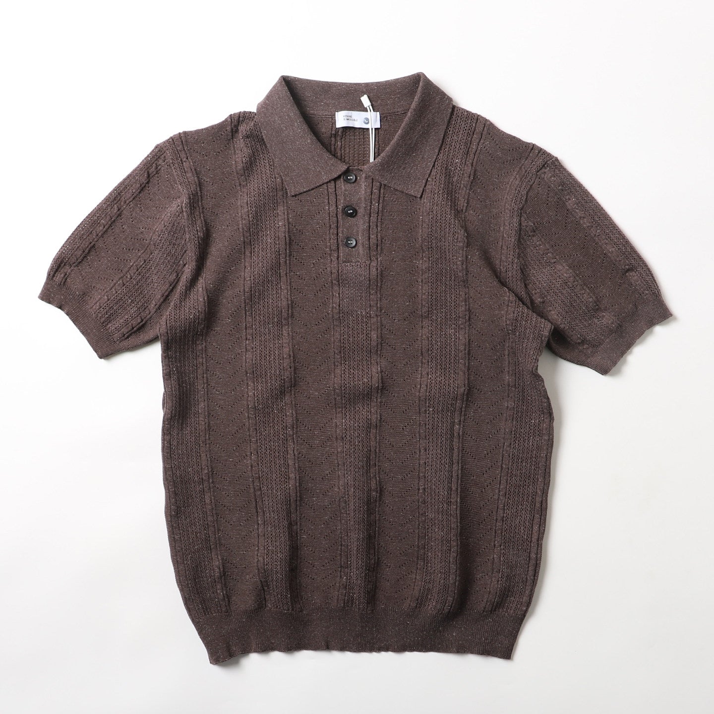 Lyocell Linen Knit Polo Shirt