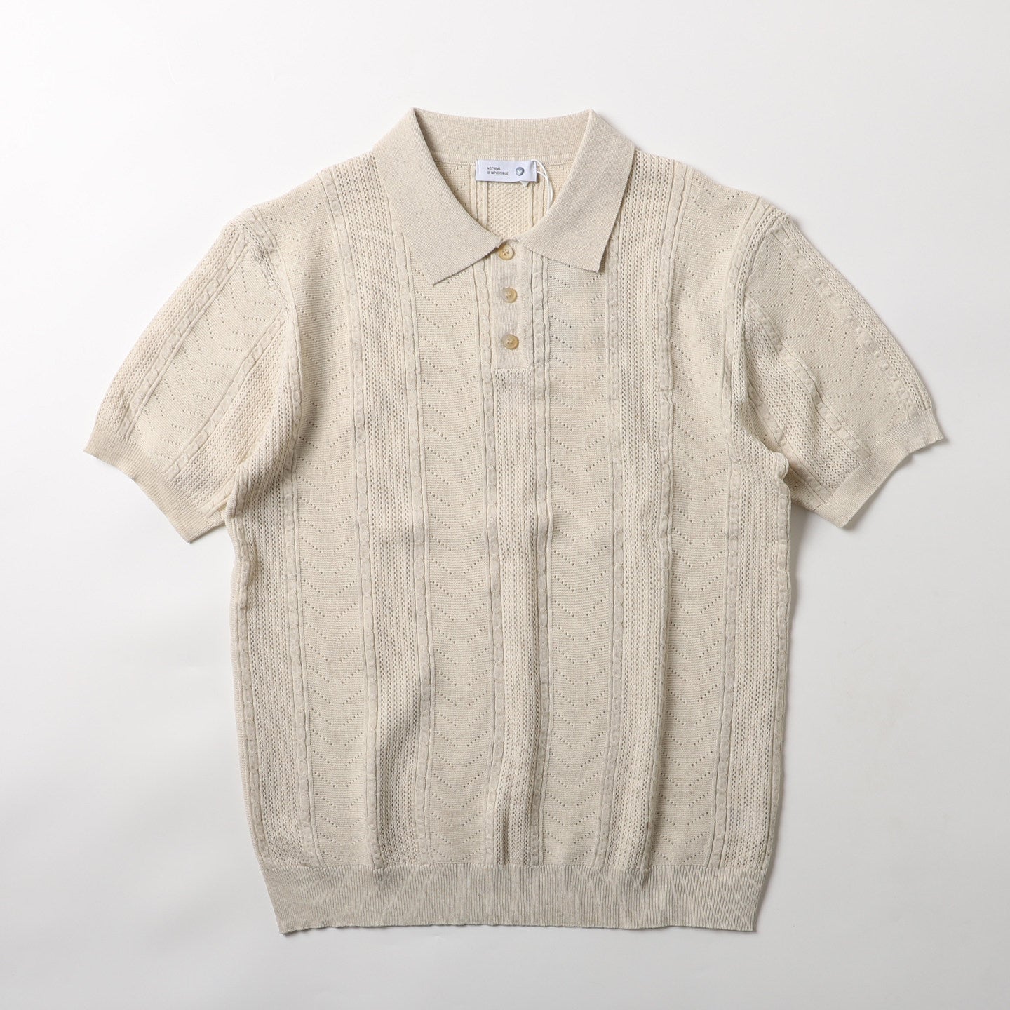 Lyocell Linen Knit Polo Shirt