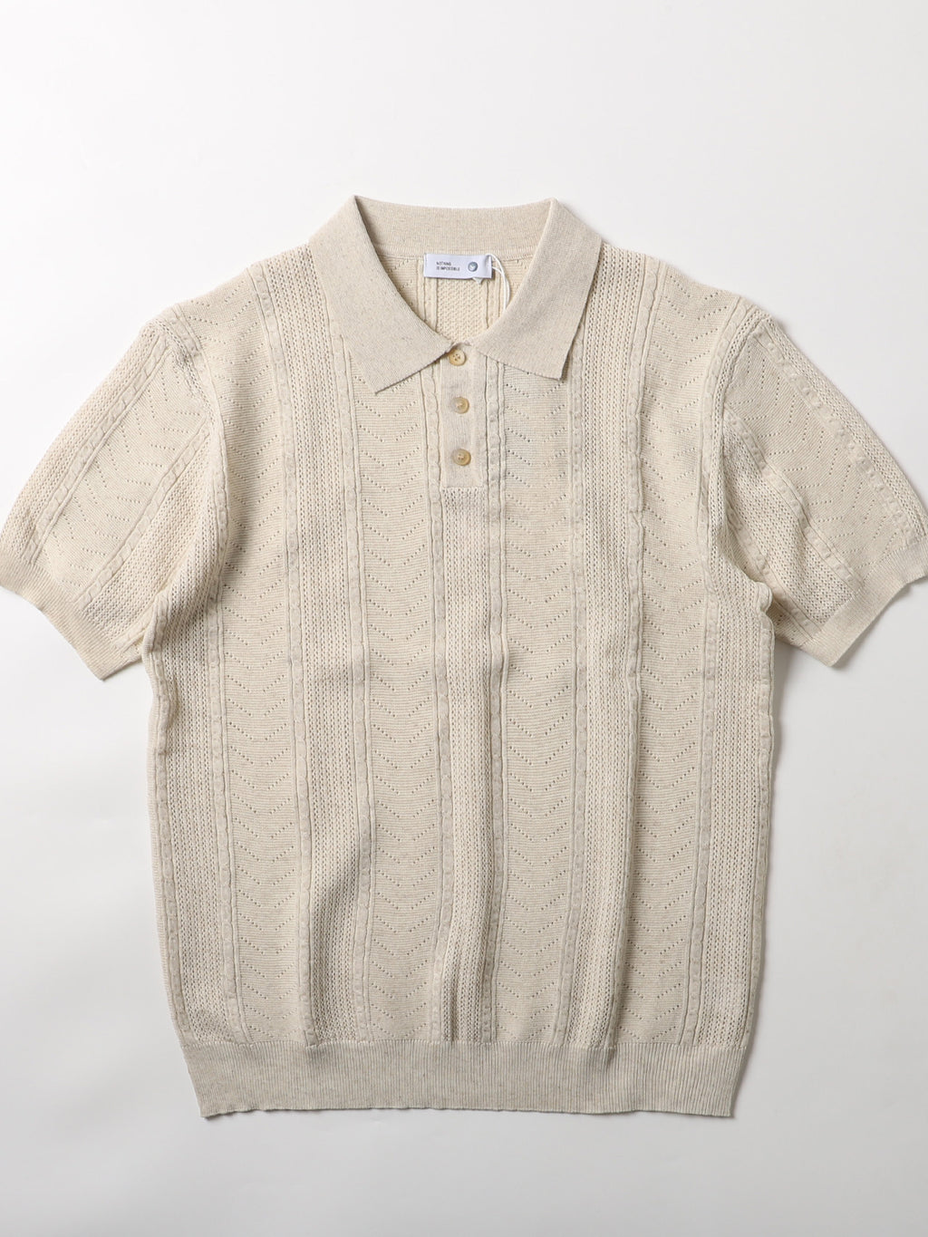 Lyocell Linen Knit Polo Shirt