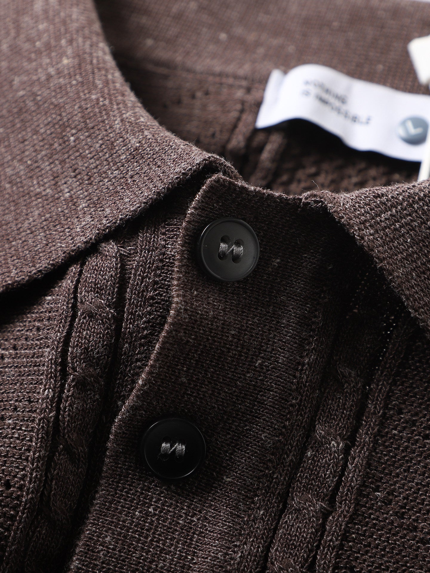 Lyocell Linen Knit Polo Shirt