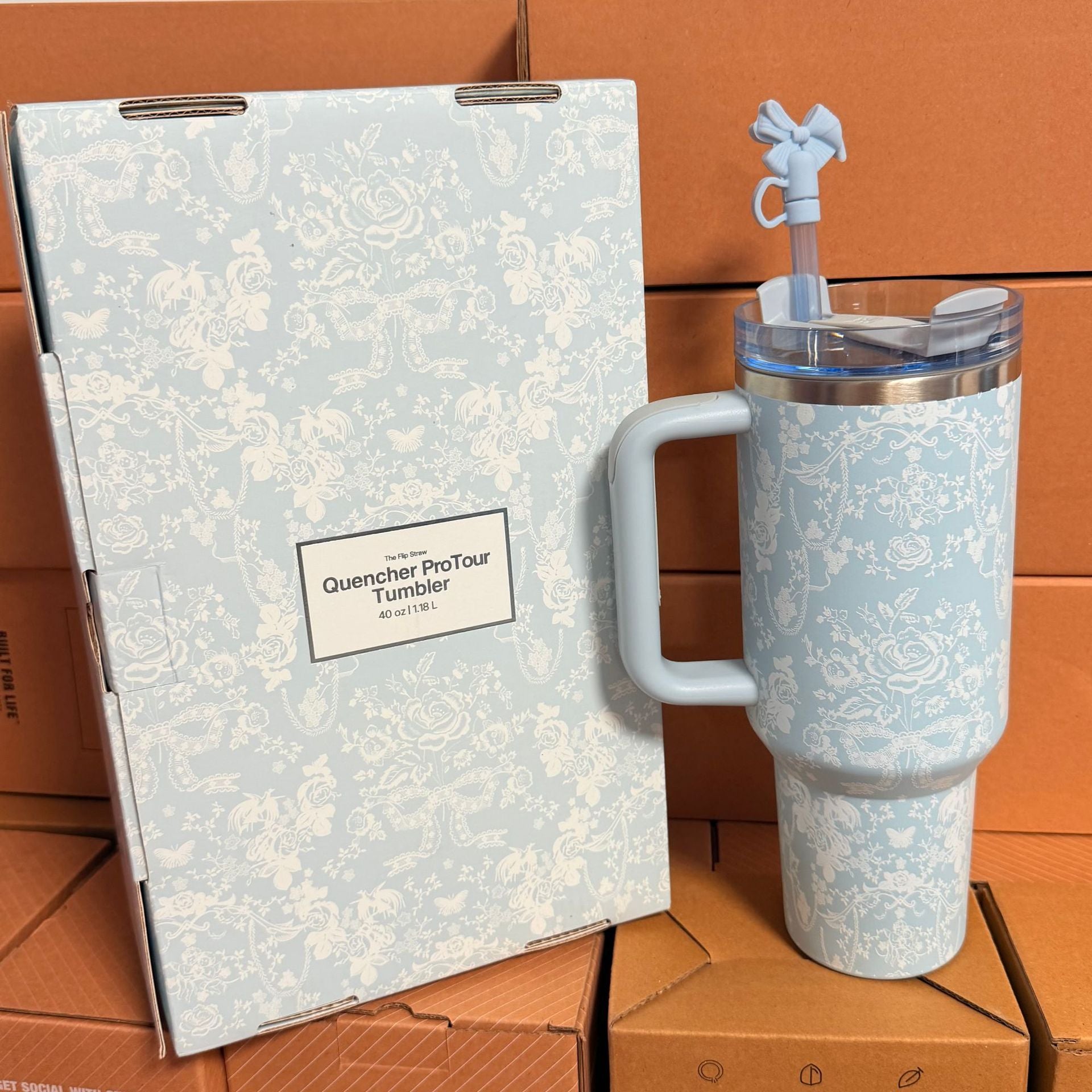 Double Wall Stainless Steel Tumbler with Handle