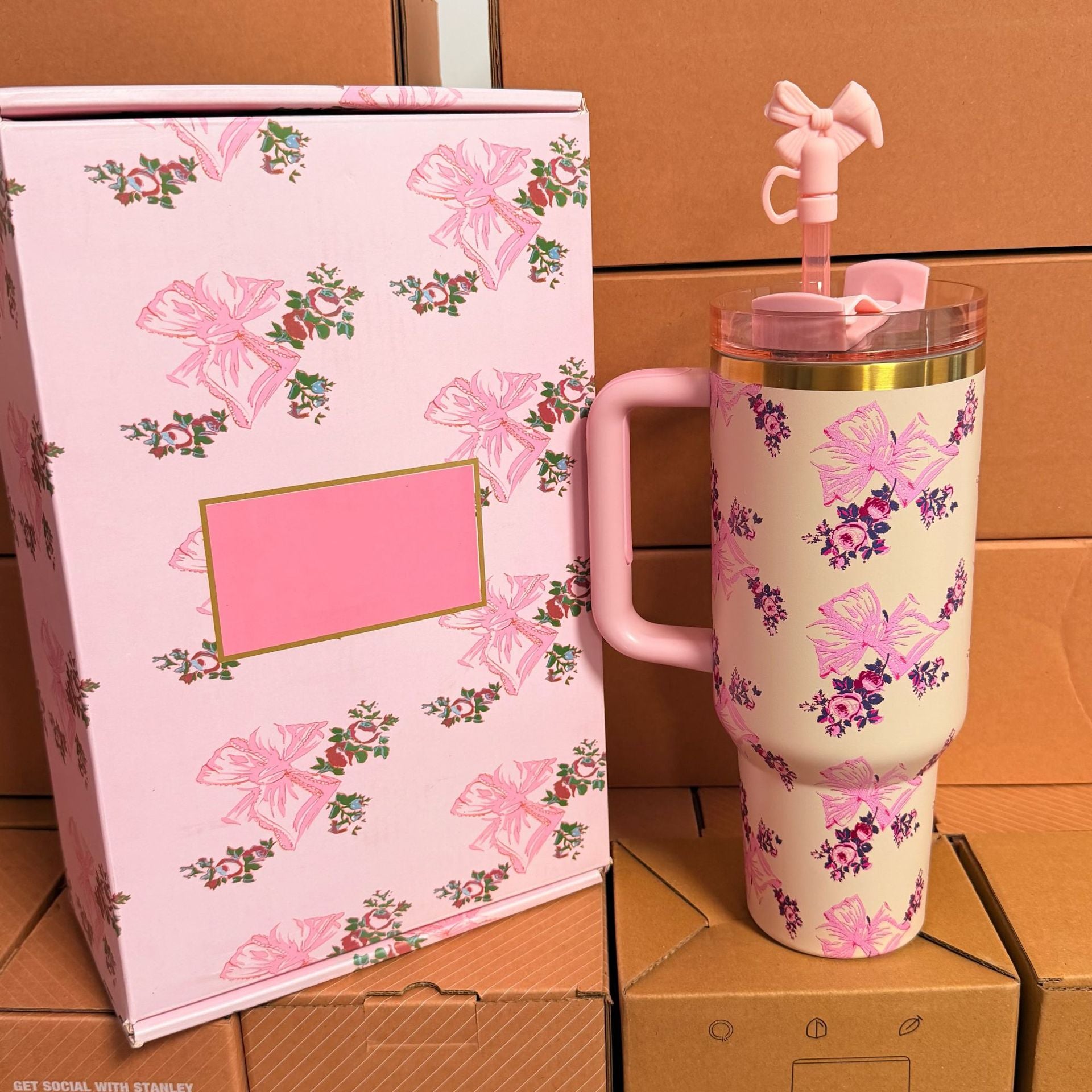 Double Wall Stainless Steel Tumbler with Handle