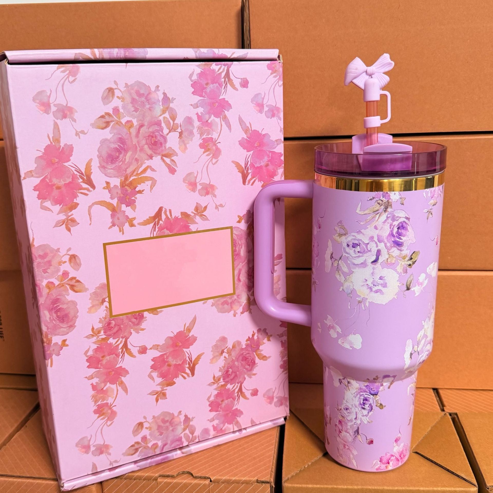 Double Wall Stainless Steel Tumbler with Handle